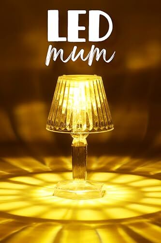 LED Mum, Kristal Tip, Pil Dahil, Dumansız Alev, Yapay Dekoratif Mum, Şeffaf, PR288