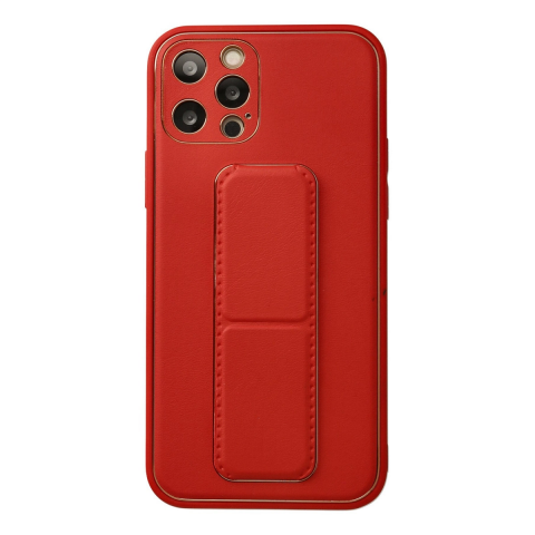 Apple İphone 12 Pro Kılıf Coco Deri Standlı Kapak - Kırmızı