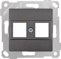 Mutlusan Rita Mek Tuş Data Priz i 2*Rj45 Kon.Süz Füme 2200 137 0195