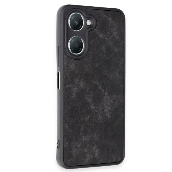 Vivo Y18 Kılıf Aras Deri Kapak - Siyah