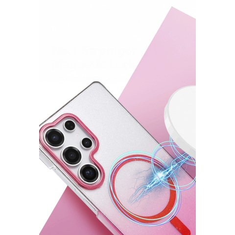 Samsung Galaxy S23 Ultra Glossy Magsafe Kapak - Çöl Titanyum