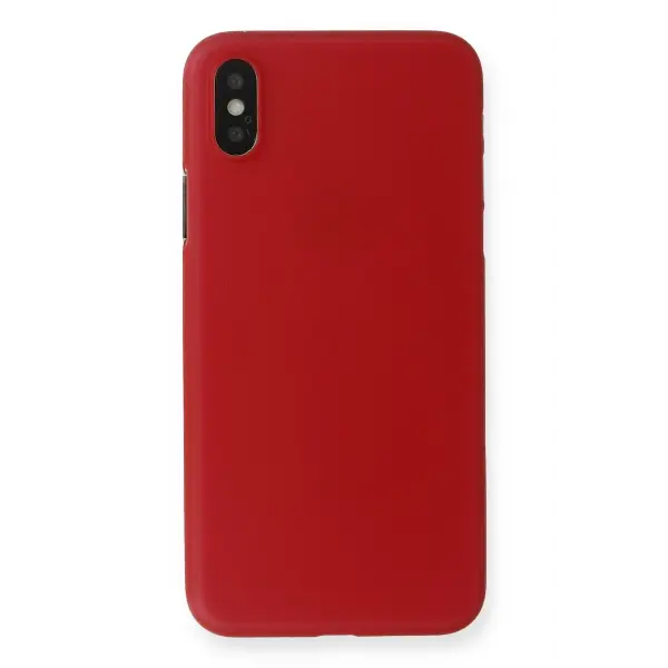 Apple iPhone X Kılıf PP Ultra İnce Kapak - Kırmızı