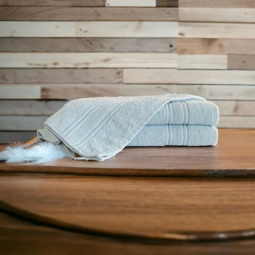 %100 Cotton Havlu Takımı Vücut Havlusu 90x140 cm, Baş Havlusu 50x80 cm, Ekstra Yumuşaklık (Mavi)