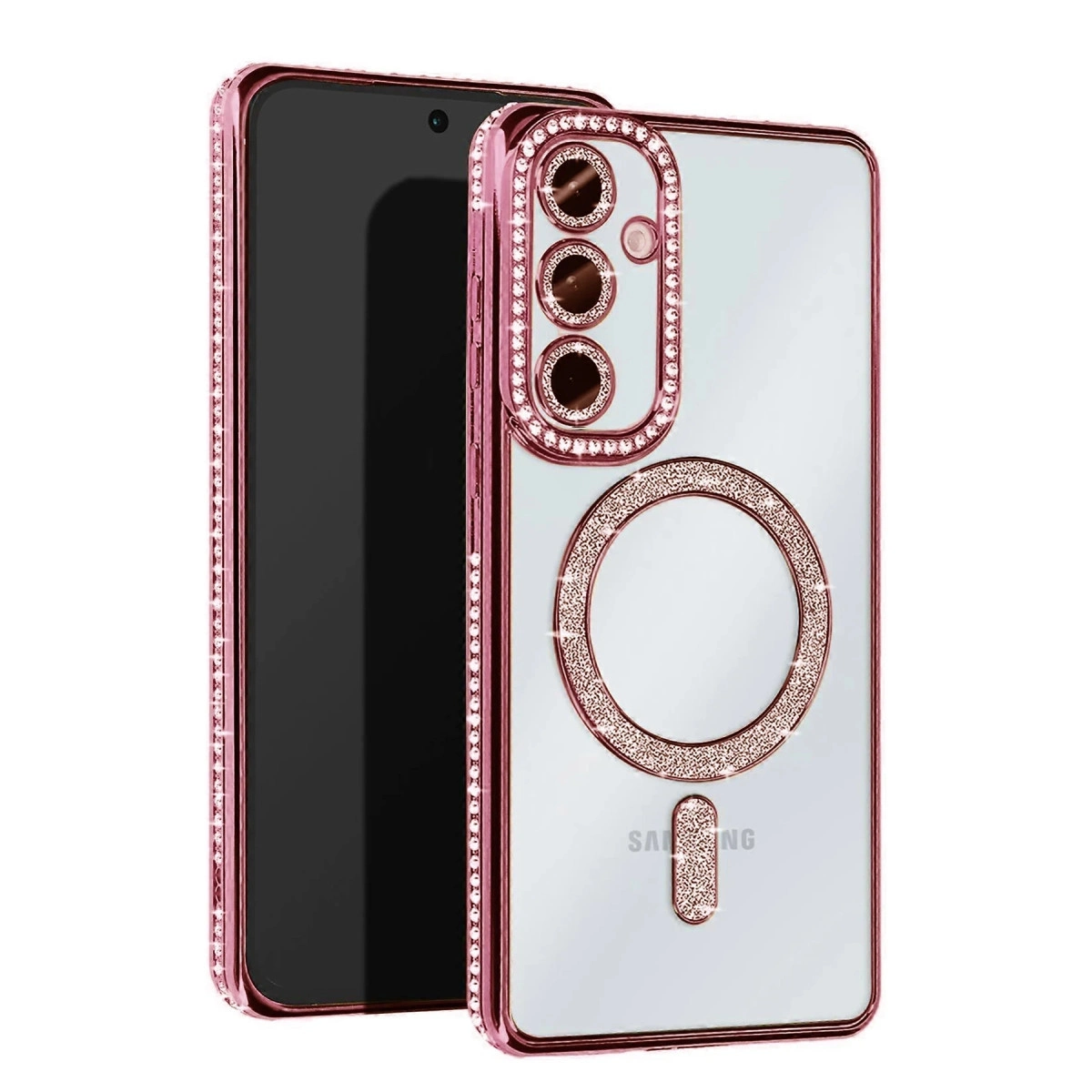 Samsung Galaxy A16 5g Joke Simli Magneticsafe Kılıf - Pembe
