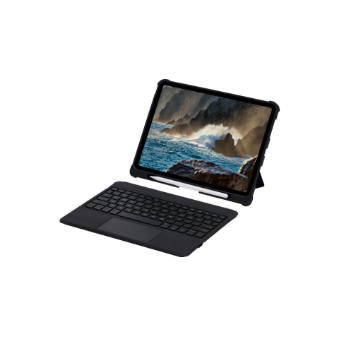 Apple T5209d İpad Pro 12.9 (2021) Kılıf İnter Ledli Klavyeli Tablet Kılıfı - Siyah