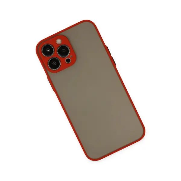 Apple iPhone 13 Pro Max Kılıf Montreal Silikon Kapak - Kırmızı