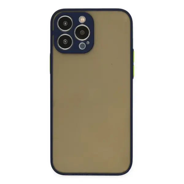 Apple iPhone 13 Pro Max Kılıf Montreal Silikon Kapak - Lacivert
