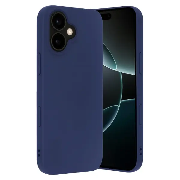 Apple iPhone 17 Nano içi Kadife Silikon - Lacivert