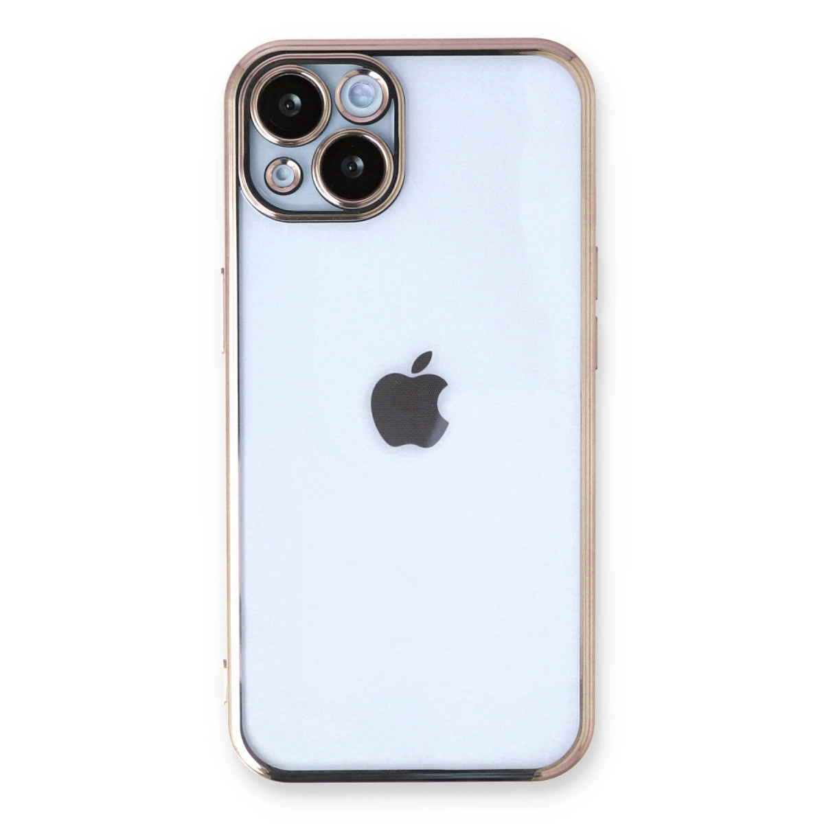 Apple İphone 13 Kılıf Razer Lensli Silikon - Gold