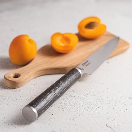 Çok Amaçlı Mutfak Bıçağı, Venge Ağacı Ahşap Sap, Paslanmaz Çelik, 14 cm