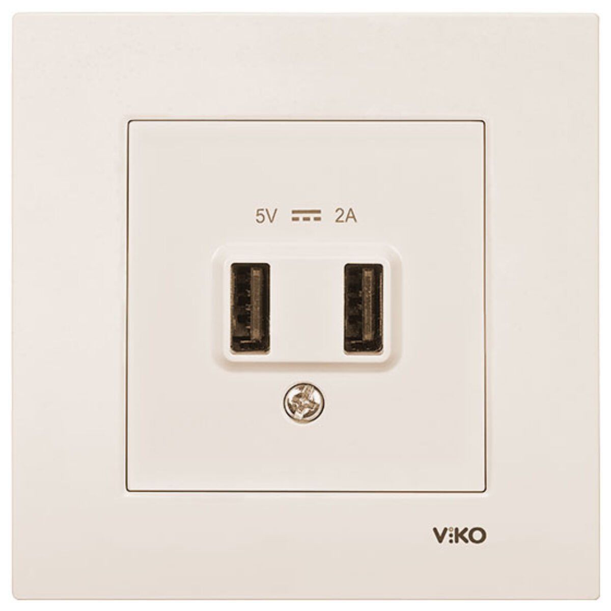 USB Şarj Prizi 5V-2A Krem