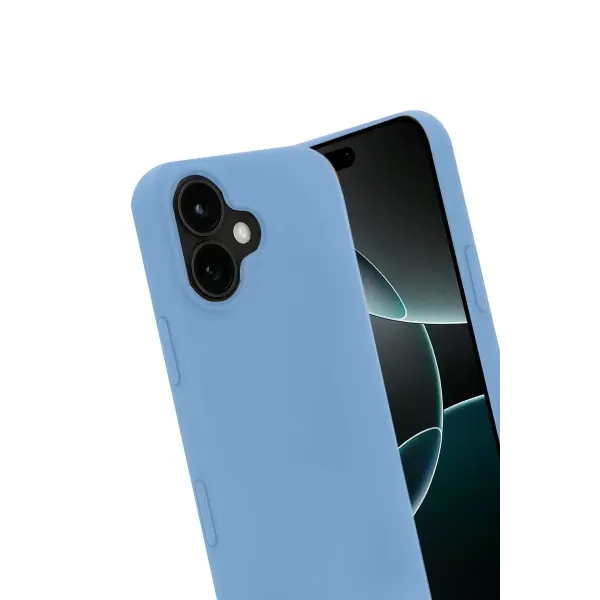 Apple iPhone 17 Nano içi Kadife Silikon - Mavi