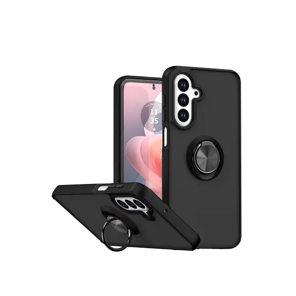 Samsung Galaxy A27 5G Montreal Yüzüklü Silikon Kapak - Siyah
