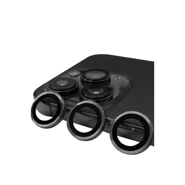 Apple iPhone 15 Pro Max Raze Metal Kamera Lens - Titan Gri