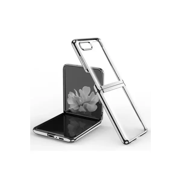Samsung Galaxy Z Flip 4 Kılıf Fold Element Kapak - Gümüş