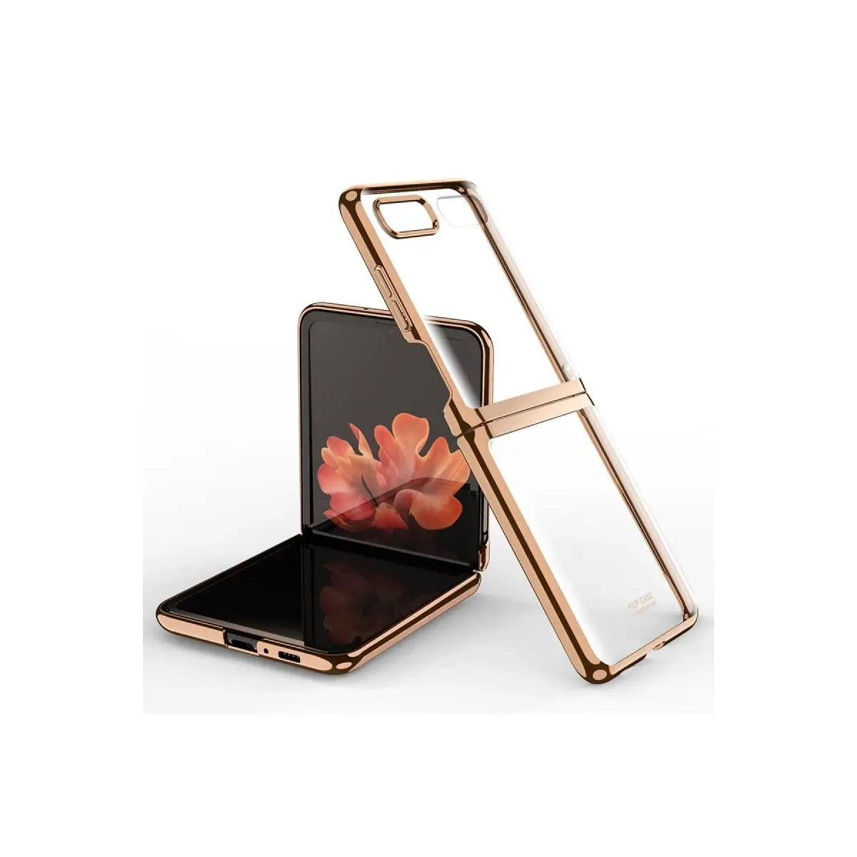 Samsung Galaxy Z Flip 4 Kılıf Fold Element Kapak - Gold