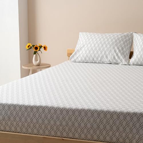 Mix & Match Limoges %100 Pamuklu Çift Kişilik Çarşaf Seti, Beyaz
