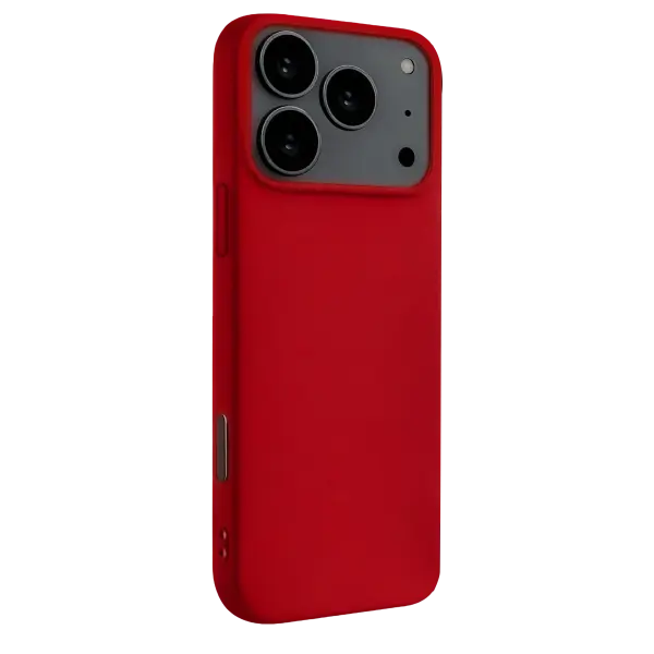 Apple iPhone 17 Pro Max Nano içi Kadife Silikon - Kırmızı