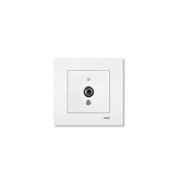 Viko Karre Uydu Prizi F Konnektörlü Geçişli 10dB Krem