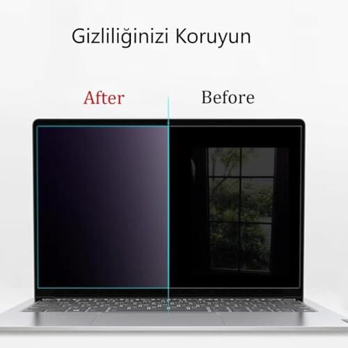 Honor Magicbook X 14 İnç Uyumlu 9H Temperli Nano Cam Hayalet Ekran Koruyucu, Anti-Spy Gizlilik, 16:9