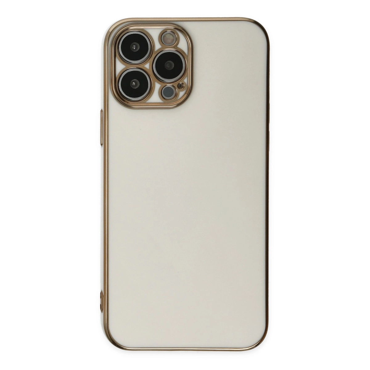Apple İphone 15 Pro Max Kılıf Volet Silikon - Beyaz