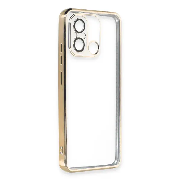 Xiaomi Redmi 12C Kılıf Razer Lensli Silikon - Gold