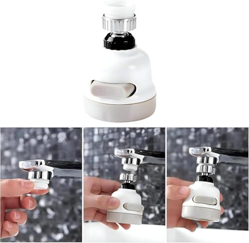 360° Ayarlanabilir Musluk Başlığı, Su Tasarruflu Lavabo Ucu, 3 Farklı Püskürtme Modu, Sıçramaya Dayanıklı Tasarım