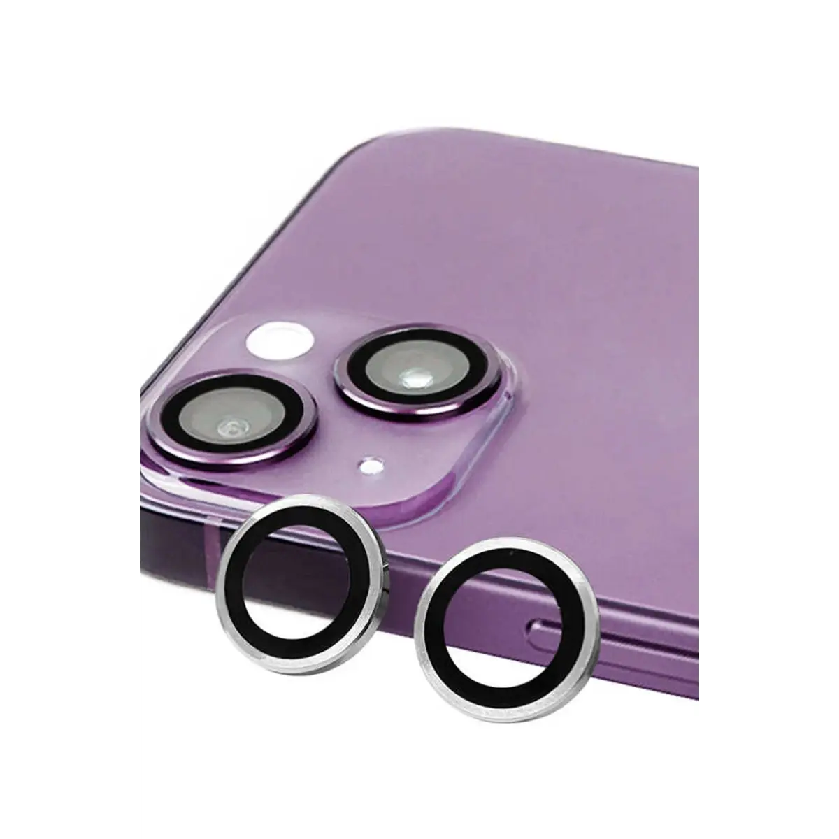 Apple iPhone 14 Raze Metal Kamera Lens - Gümüş