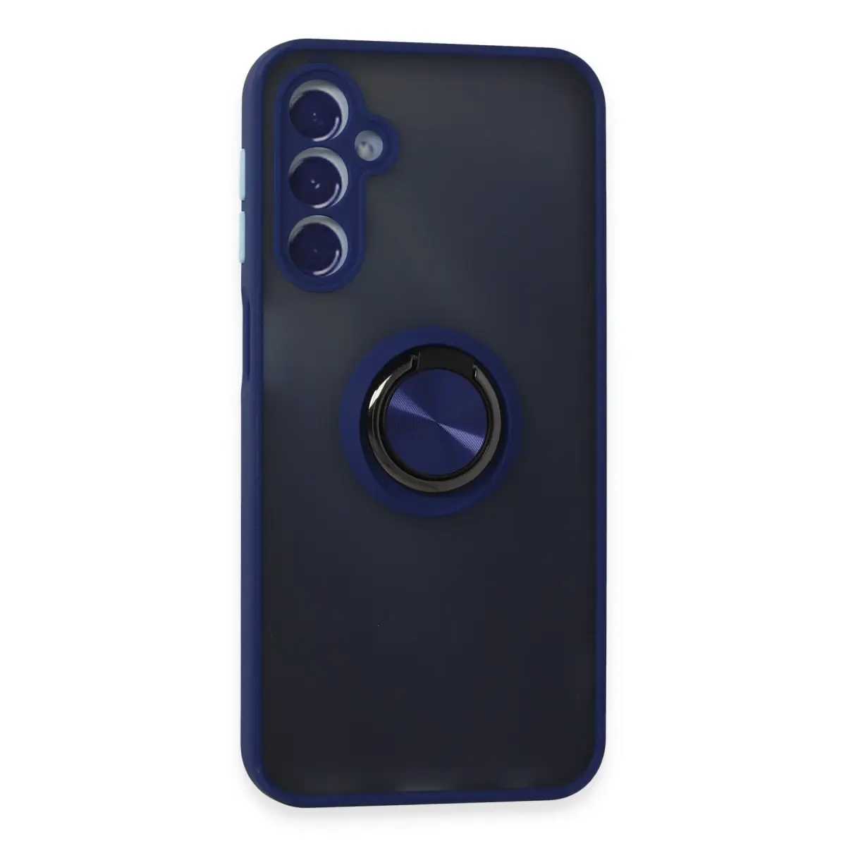 Samsung Galaxy M34 5G Kılıf Montreal Yüzüklü Silikon Kapak - Lacivert