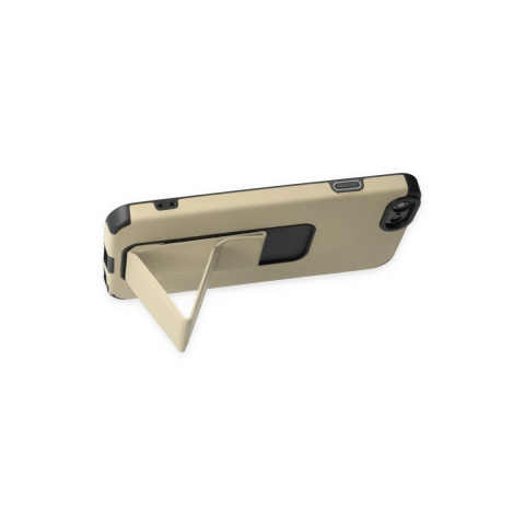 Apple İphone 6 Kılıf Mega Standlı Silikon - Gold