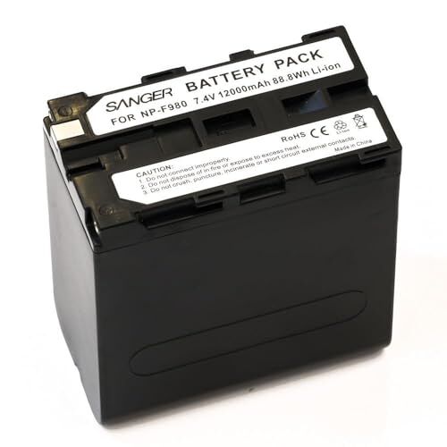 NP-F980 kamera bataryası, 12000 mAh
