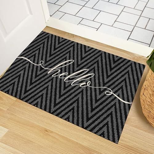 Kapı Önü Paspası, Modern ve Şık, Ev, Ofis ve Dış Mekân Kullanımı için (ZigZag Home) 45x65