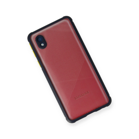 Samsung Galaxy A01 Core Kılıf Miami Şeffaf Silikon - Lacivert