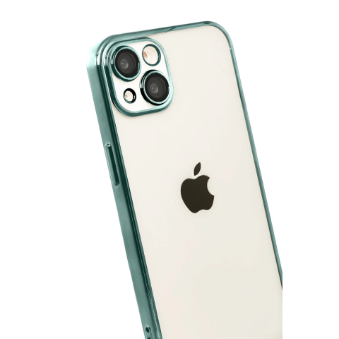 Apple İphone 15 Razer Lensli Silikon - Yeşil