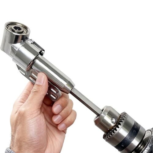 90 Derece Vidalama Köşe Adaptörü, 360° Döner Başlıklı, 6.35 mm Hex Şaft