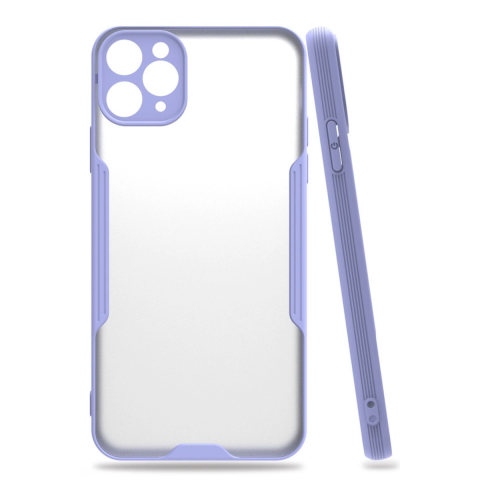Apple İphone 11 Pro Kılıf Platin Silikon - Lila