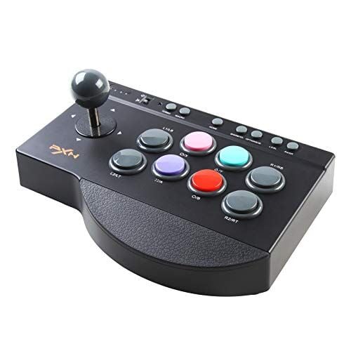 Arcade Joystick 0082 Arcade Fight Stick, Street Fighter Arcade-Spiel Kampf Joystick-Controller mit USB Port, Turbo & Macro Funktionen für PS3, PS4, Xbox One, Nintendo Switch, PC
