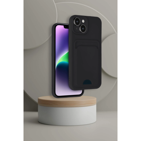 Apple İphone 14 Kılıf Kelvin Kartvizitli Silikon - Lacivert