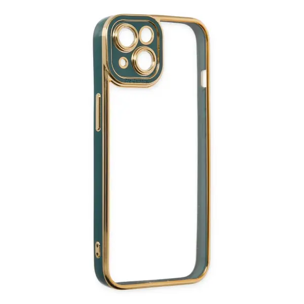 Apple iPhone 14 Plus Kılıf Liva Lens Silikon - Yeşil