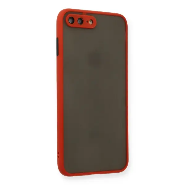 Apple iPhone 7 Plus Kılıf Montreal Silikon Kapak - Kırmızı