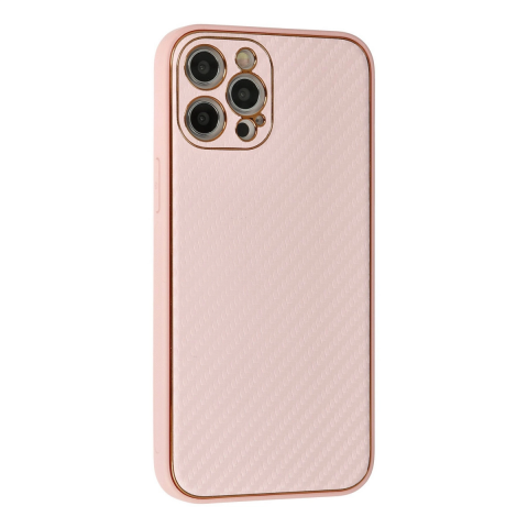 Apple İphone 12 Pro Kılıf Coco Karbon Silikon - Pembe