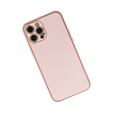 Apple İphone 12 Pro Kılıf Coco Karbon Silikon - Pembe