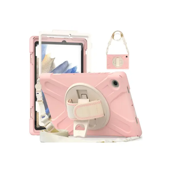 Samsung Galaxy X200 Tab A8 10.5 Kılıf Amazing Tablet Kapak - Pembe