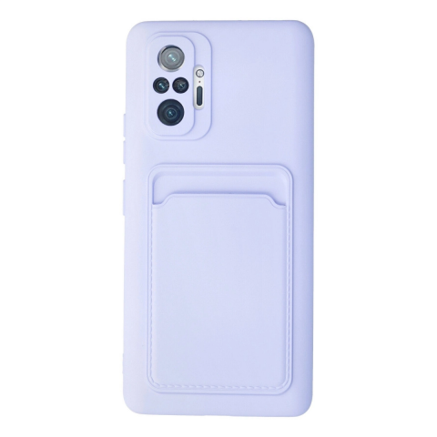 Xiaomi Redmi Note 10 Pro Kılıf Kelvin Kartvizitli Silikon - Lila