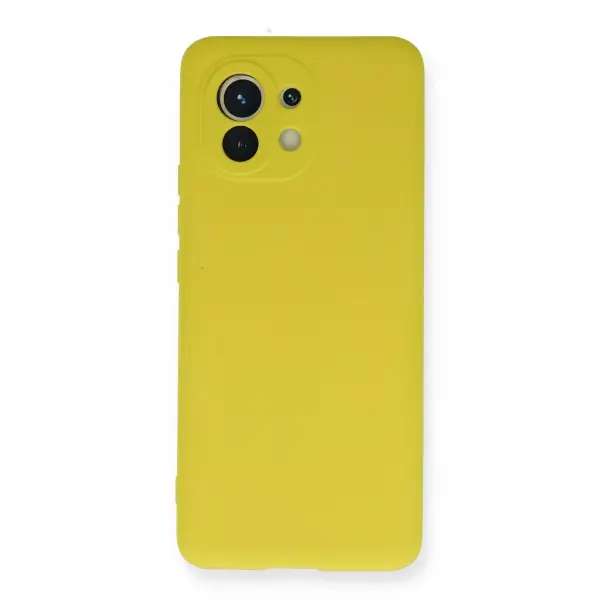 Xiaomi Mi 11 Kılıf Nano içi Kadife Silikon - Sarı
