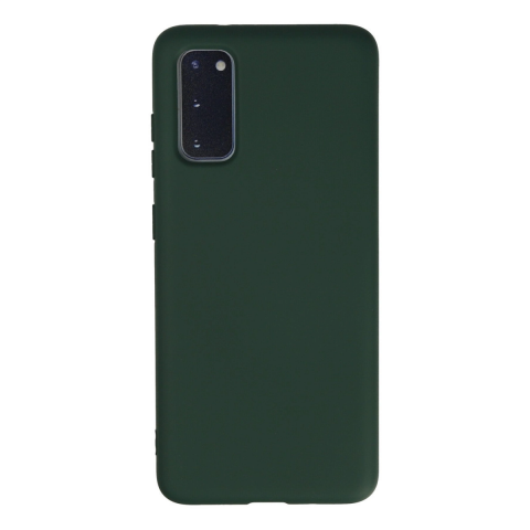 Samsung Galaxy S20 Kılıf Nano İçi Kadife Silikon - Koyu Yeşil