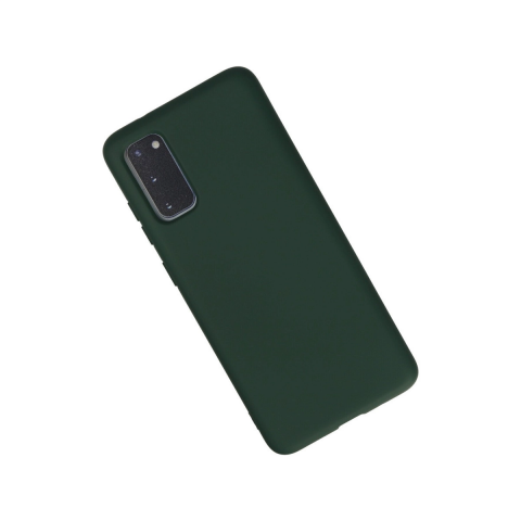 Samsung Galaxy S20 Kılıf Nano İçi Kadife Silikon - Koyu Yeşil
