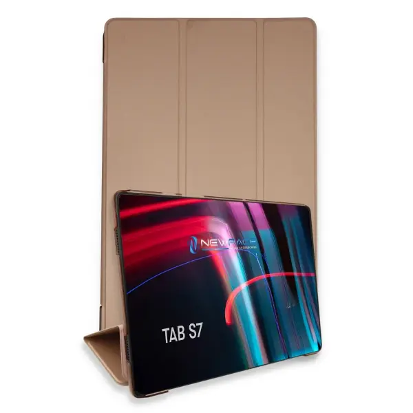 Samsung Galaxy T870 Tab S7 11 Kılıf Tablet Smart Kılıf - Rose Gold