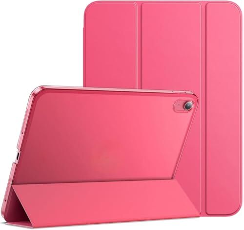 iPad Pro 10.5 ile Uyumlu PU Deri Smart Standlı Case A1701 A1709 A1852 Karpuz Kırmızısı