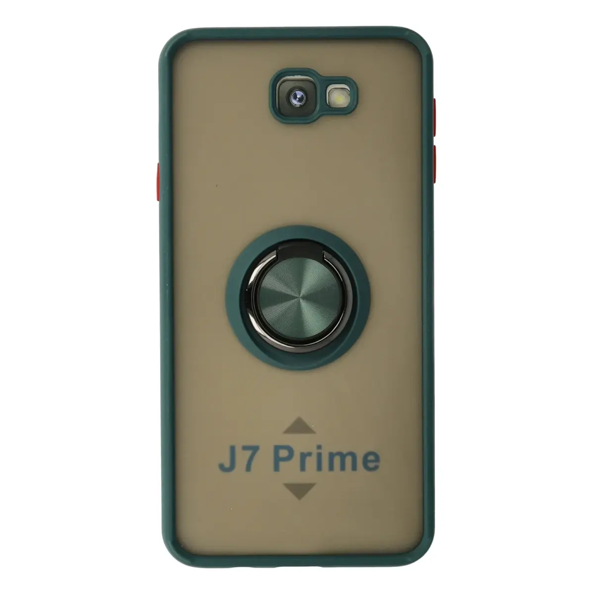 Samsung Galaxy J7 Prime Kılıf Montreal Yüzüklü Silikon Kapak - Yeşil